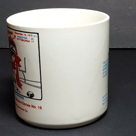 Vtg 1979 MARYLAND CLUB COFFEE MUG Houston/Pittsburgh COLLECTOR #16 Coca Cola 1l8 - Picture 4 of 6